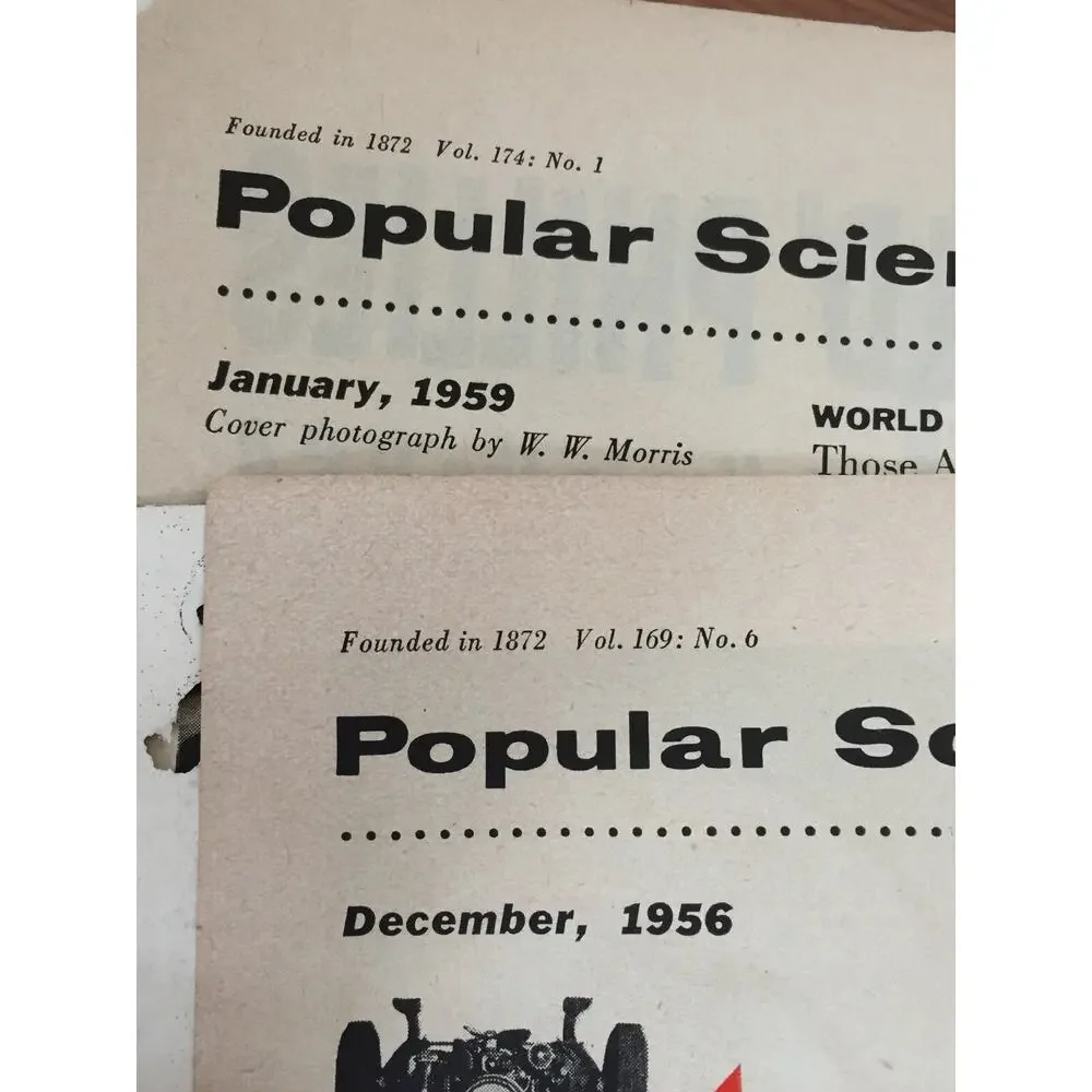 Lot 3 Vintage 1950s Popular Science Magazine Sci-Fi Technology Radio Atomic Era